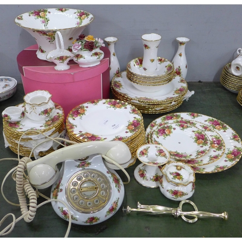 754 - Royal Albert Old Country Roses dinnerwares including seven dinner, twelve side and sixteen tea plate... 