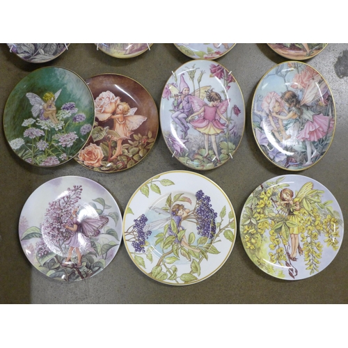 756 - Flower Fairy collectors plates; two Villeroy & Boch, two Wedgwood, one Border and ten Royal Worceste... 