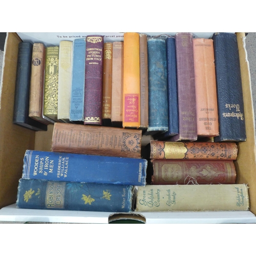 758 - A collection of over eighty 19th and early 20th Century books, including Shakespeare's works, poetic... 