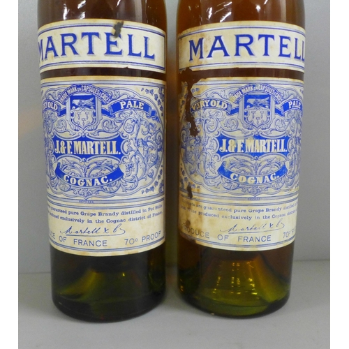 760 - Two bottles of vintage Martell cognac, early 20th Century **PLEASE NOTE THIS LOT IS NOT ELIGIBLE FOR... 