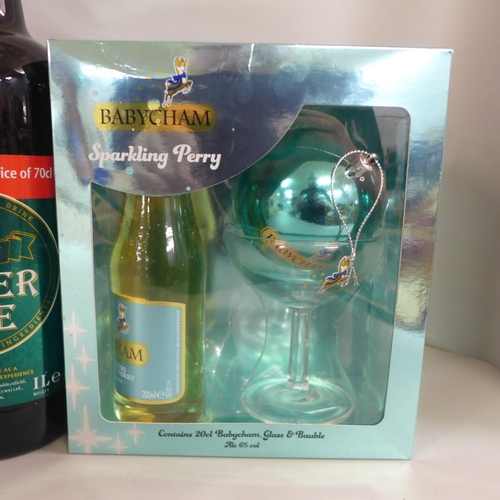 767 - A bottle of Jack Daniels, whisky miniatures, ginger wine, Tokaji and Babycham, etc. **PLEASE NOTE TH... 