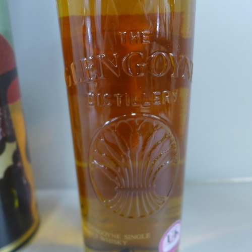 770 - A bottle of Glengoyne Highland Single Malt Scotch Whisky in tin container