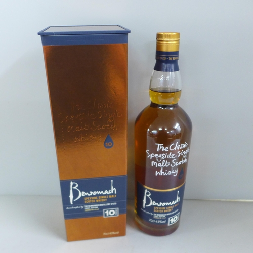 771 - A bottle of Benromach Speyside Single Malt Scotch Whisky, 10 years old, boxed