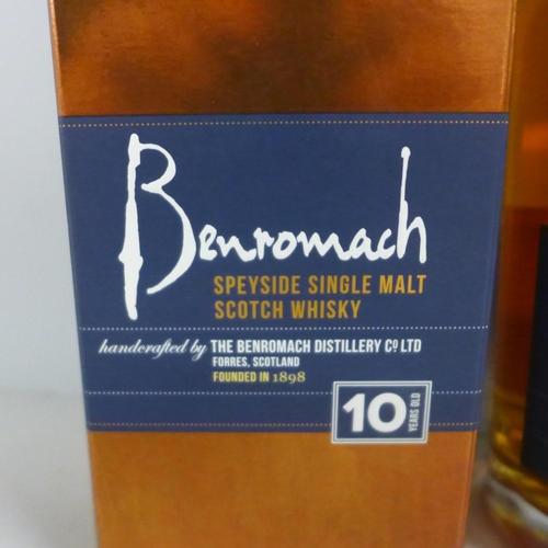 771 - A bottle of Benromach Speyside Single Malt Scotch Whisky, 10 years old, boxed