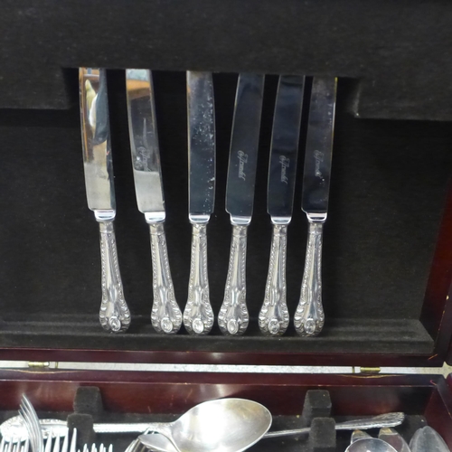 777 - Two canteens of Sheffield plate cutlery