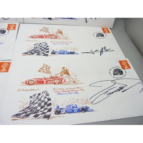 793 - British Grand Prix first day covers, including Eddie Jordan and Damon Hill