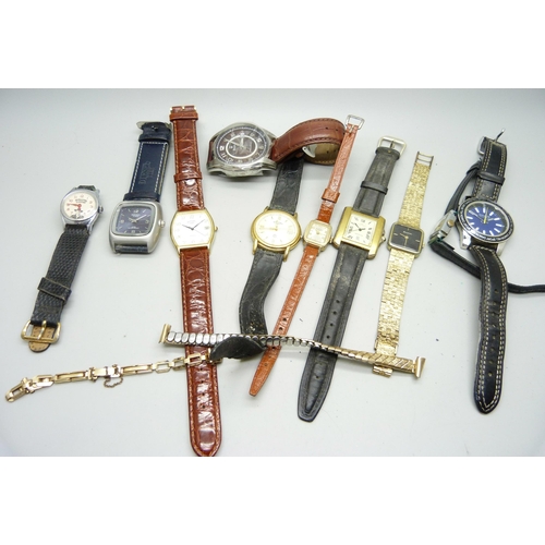 830 - A collection of watches including Bulova and Rotary