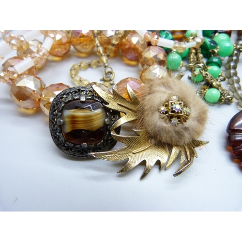 854 - A collection of costume jewellery