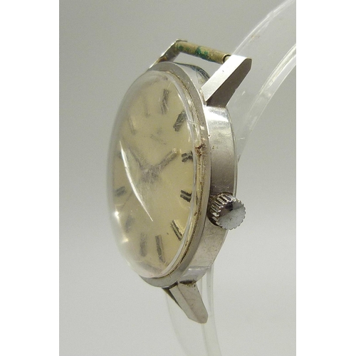 908 - A Zenith wristwatch head, 35mm including crown