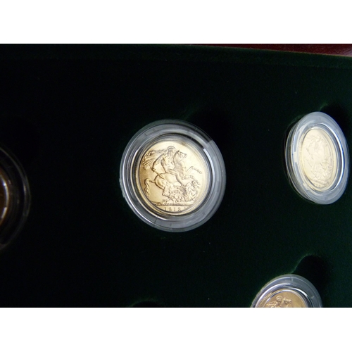 915 - The Royal Mint The Sovereign Mintmark Collection, seven George V full sovereigns, one struck in Lond... 