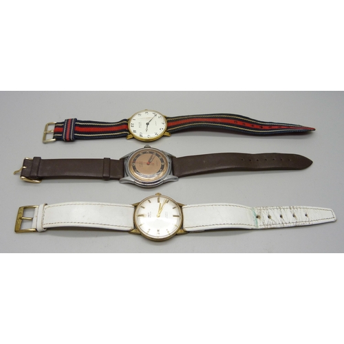 966 - Three gentleman's mechanical wristwatches, Union automatic, Avia and Limit