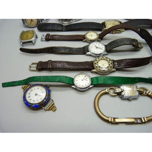 967 - A collection of lady's and gentleman's mechanical wristwatches