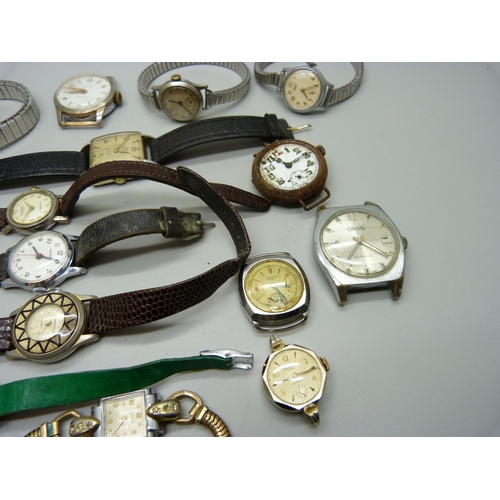 967 - A collection of lady's and gentleman's mechanical wristwatches