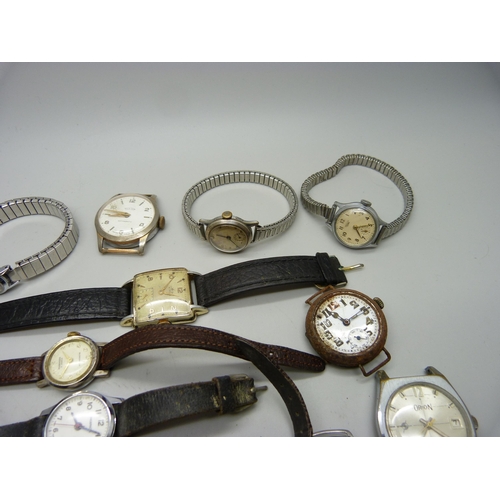 967 - A collection of lady's and gentleman's mechanical wristwatches