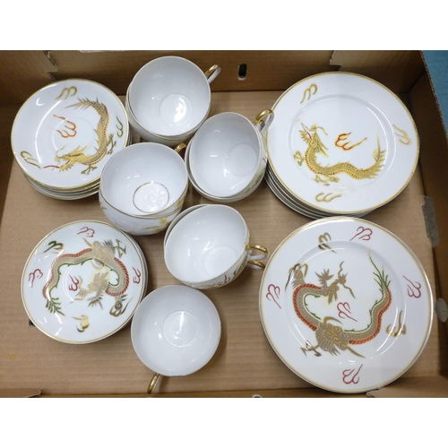 985 - A Japanese lithophane Geisha girl tea and coffee set **PLEASE NOTE THIS LOT IS NOT ELIGIBLE FOR IN-H... 