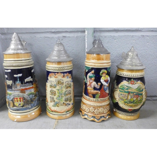 992 - A box of German steins, Toby jugs, character jugs including Beswick **PLEASE NOTE THIS LOT IS NOT EL... 