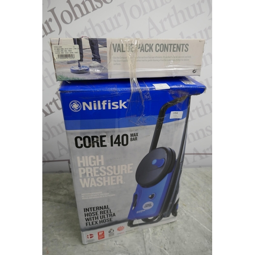 2354 - A Nilfisk Core 140 jet wash with compact patio cleaner attachment (7759) * this lot is subject to VA... 