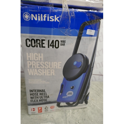 2354 - A Nilfisk Core 140 jet wash with compact patio cleaner attachment (7759) * this lot is subject to VA... 