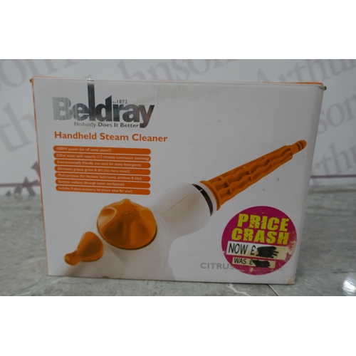 2357 - A Beldray hand held steam cleaner in box