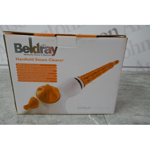 2357 - A Beldray hand held steam cleaner in box