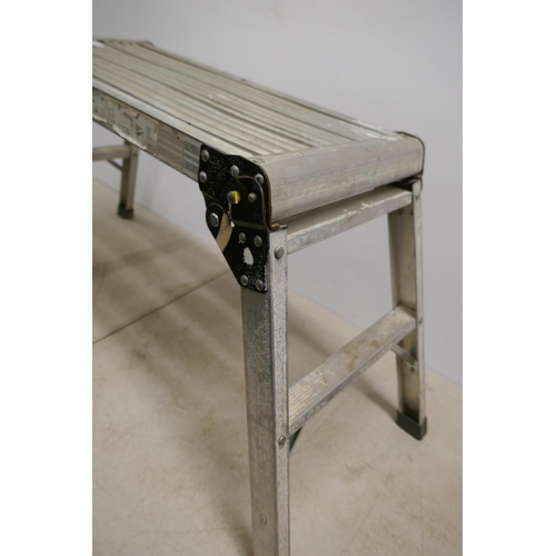 2361 - An aluminium folding hop up step - maximum safe working load 150kg