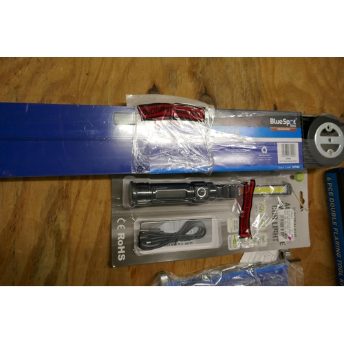 2367 - A box of 10 Blue Spot items including an 86 piece nut riveter kit (M3-M81), a motorcycle chain break... 