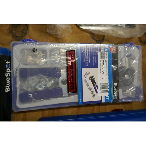 2367 - A box of 10 Blue Spot items including an 86 piece nut riveter kit (M3-M81), a motorcycle chain break... 