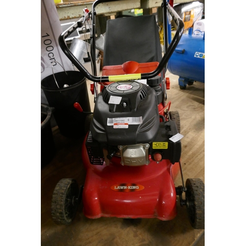 2370 - A Lawn King petrol lawn mower with a 90CC OHV petrol engine and collector (7786) * this lot is subje... 