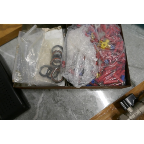 2379 - 3 Boxes of assorted heating and plumbing supplies and other assorted items