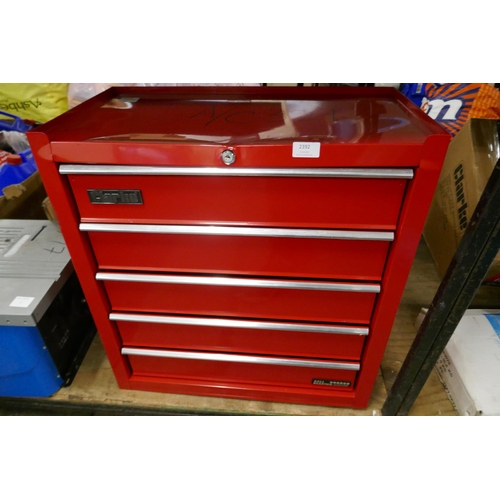 2392 - A Clarke ball bearing 5 drawer red metal tool chest (7787) * this lot is subject to VAT - sold as sc... 