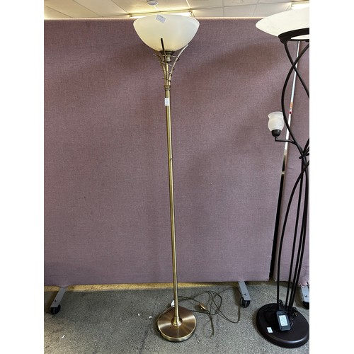 1597 - Brass floor lamp