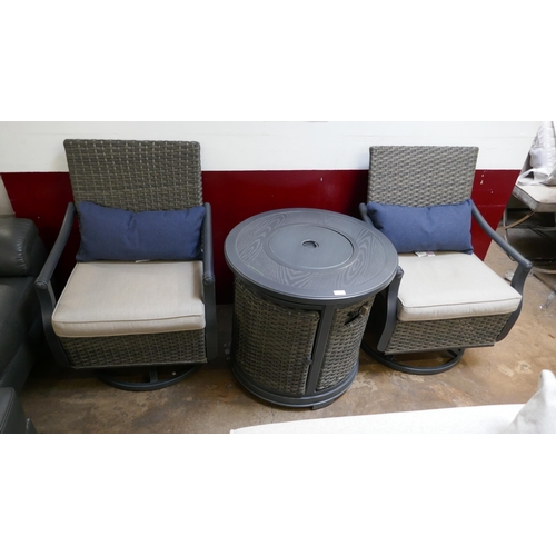 1380 - Sunvilla Lago Brisa 3 piece Fire Bistro Set, Original RRP £499.99 + VAT (4202-38) *This lot is subje... 