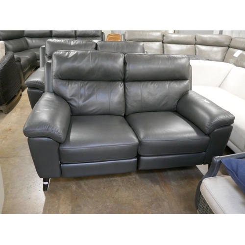 1381 - Grace Grey Leather 2 Seat power Recliner, Original RRP £774.99 + VAT (4202-15) *This lot is subject ... 