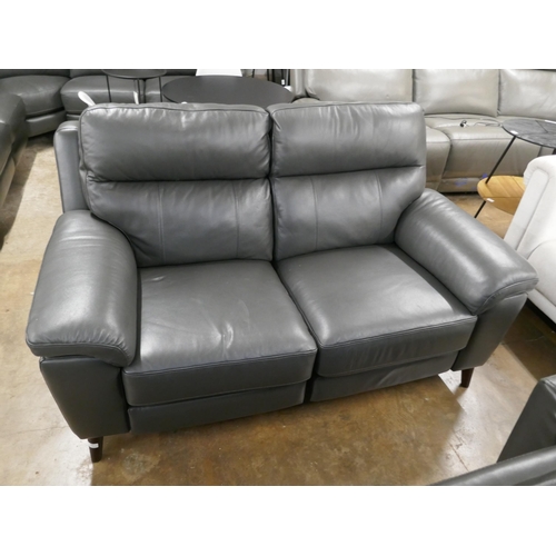 1382 - Grace Grey Leather 2 Seat power Recliner, Original RRP £774.99 + VAT (4202-16) *This lot is subject ... 