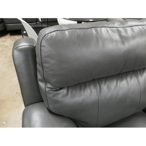 1382 - Grace Grey Leather 2 Seat power Recliner, Original RRP £774.99 + VAT (4202-16) *This lot is subject ... 