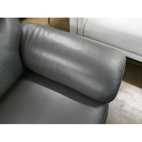 1382 - Grace Grey Leather 2 Seat power Recliner, Original RRP £774.99 + VAT (4202-16) *This lot is subject ... 