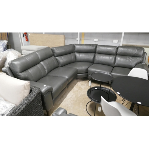 1408 - Grace Grey Leather Corner power Recliner, Original RRP £1458.33 + VAT (4202-17) *This lot is subject... 