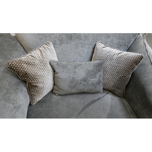 1432 - Barker and Stonehouse pewter three seater sofa and loveseat RRP £2428