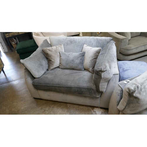 1432 - Barker and Stonehouse pewter three seater sofa and loveseat RRP £2428