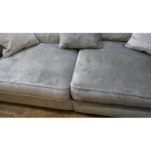 1432 - Barker and Stonehouse pewter three seater sofa and loveseat RRP £2428