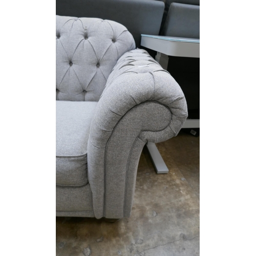 1437 - Bordeaux 4 seater  Grey, 'Mushroom' Fabric button Back  sofa, Original RRP £874.99 + VAT (4202-6) *T... 