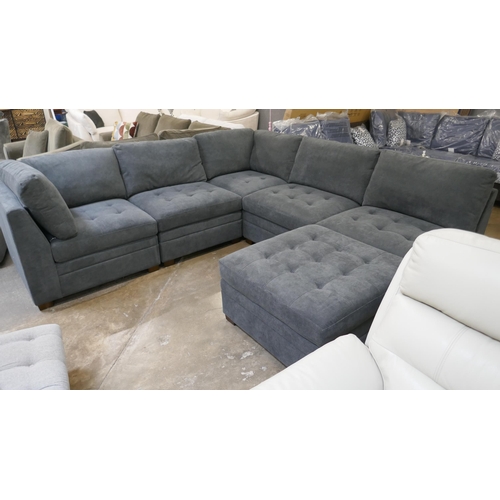 1454 - Tisdale 6 piece Dark Grey Sofa, Original RRP £1249.99 + VAT (4202-39) *This lot is subject to VAT