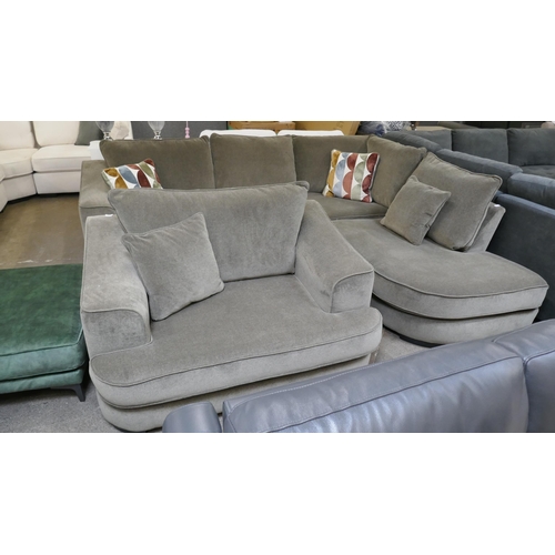 1455 - Barker and Stonehouse Novak Fern corner sofa and loveseat - some hidden fraying to some seat cushion... 