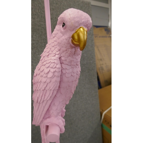 1461 - An ice cream pink floor lamp in the form of a parrot