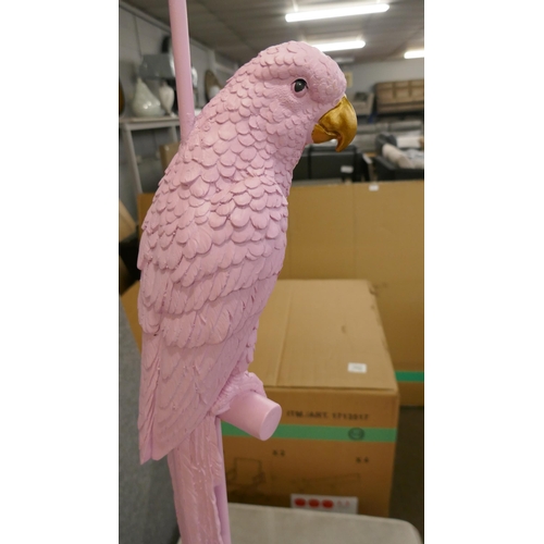 1461 - An ice cream pink floor lamp in the form of a parrot