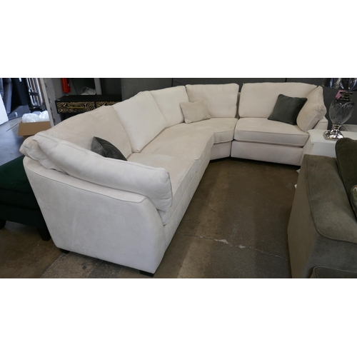 1463 - Barker and Stonehouse light mink corner sofa RRP £3295