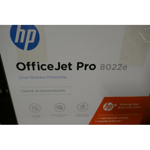 A Hewlett Packard HP Office Jet Pro all in one printer 8022e (ex demo)