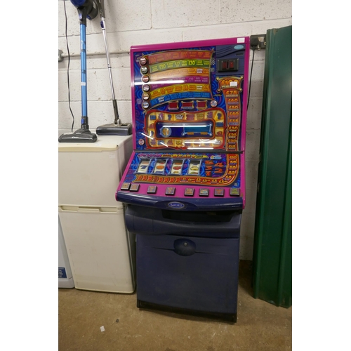 2152 - A Barcrest Psycho Beast Cash Club £100 jackpot fruit machine with power cable and instruction bookle... 