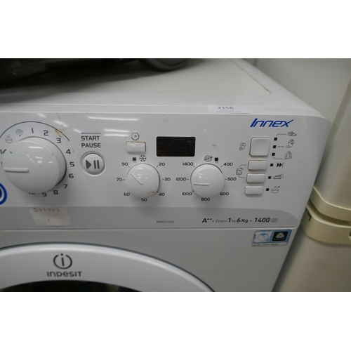 2156 - An Indesit YWD61452 1 to 6kg 1400 spin washer dryer