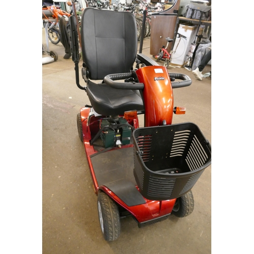 2159 - A Pride 4 wheel mobility scooter with key and battery - no charger - W